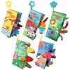Non-Toxic 8 Page Tail Cloth Book Touch And Feel Infant Soft Books Cartoon Animal Development Interactive Early Education Toy For Baby Gift