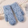Warm wool gloves Women's winter rabbit plush full finger cute riding warm elastic finger cold and windproof