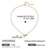 Hot Selling Daily Wearing 18k Gold Plated Stainless Steel Necklace Simple Double Heart Cross Zircon Pendant Elegant Shiny