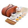Outdoor Ceramic Tea Set Portable Travel Set Kung Fu Portable Express Cup Creative Business Gift Printing