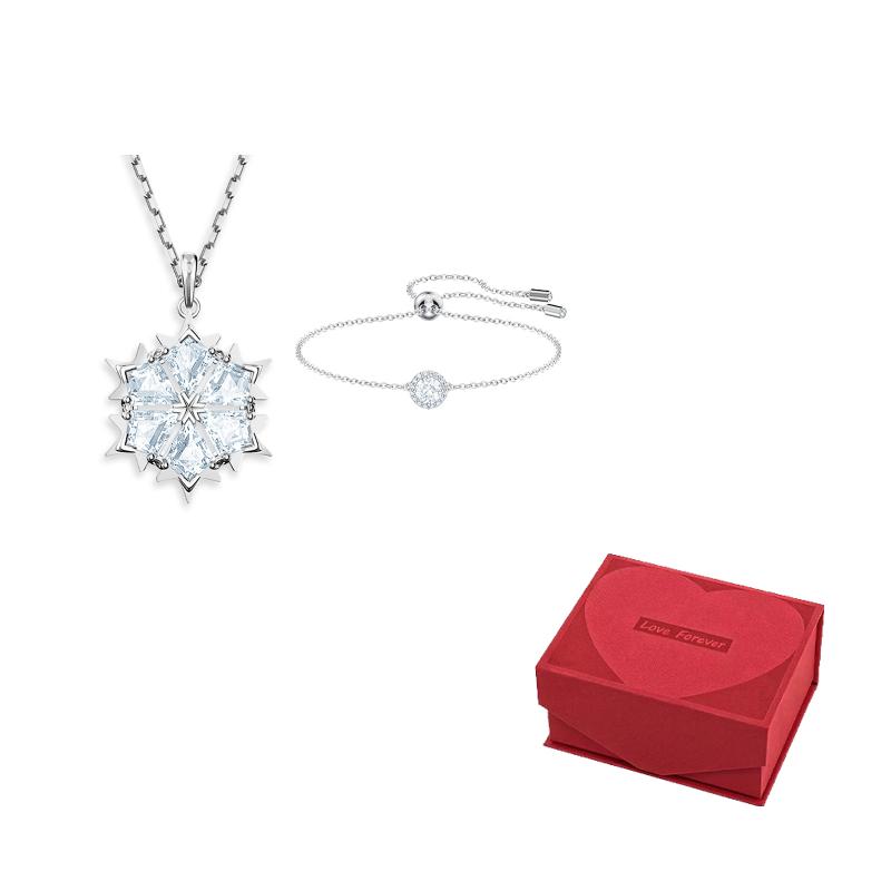 Swarovski Una Angelic Blended Material Necklaces Womens F-Love Red Gift Box