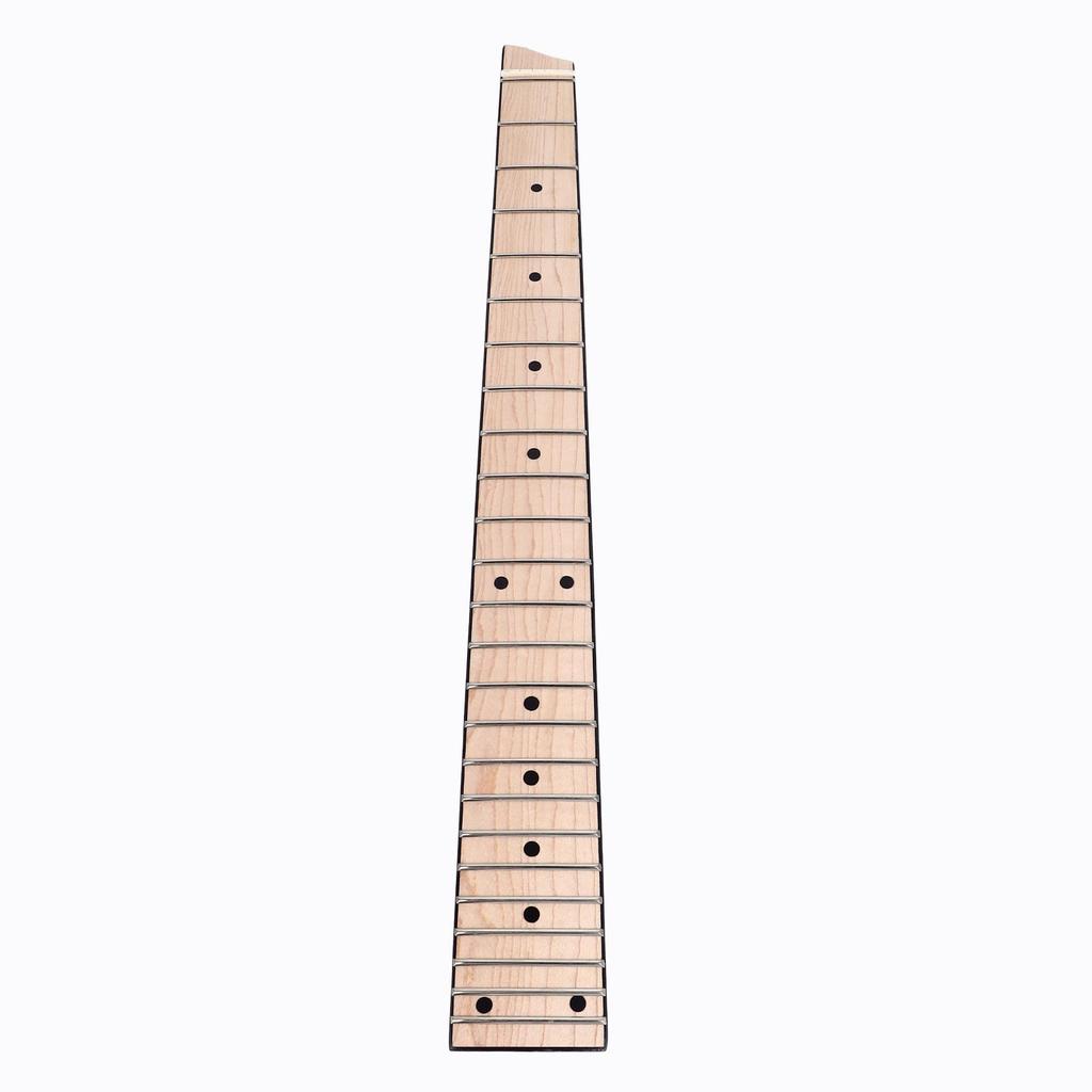 Headless 25 Fret Fingerboard Headless Maple Wood Electric Guitar Neck for 6 Strings Guitar
