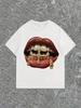 Vintage Gothic Apparel 2026 Golden Teeth Lips Harajuku T Shirt Rock High Street Casual Summer Short Sleeve Graphic Print Tees