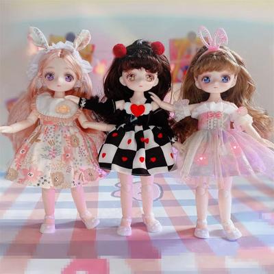 With Clothes BJD Doll with Clothes 3D Eyes Simulated Eye Simulated Eye Hinge Doll Removable Joints Cartoon Removable Joints Doll