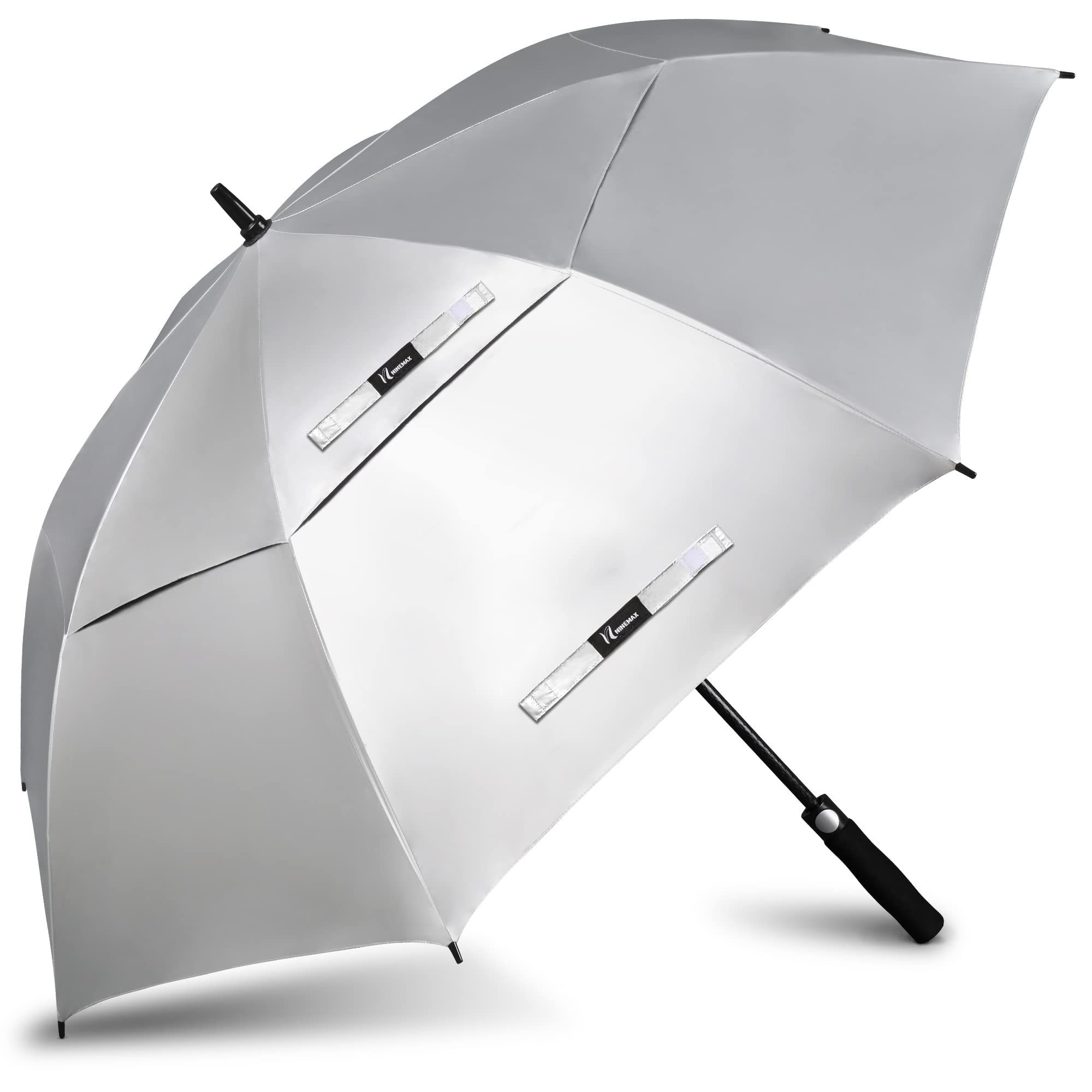 

NINEMAX Golf Sun Long UV для наблюдения за двойным супер-водным ветром для солнечной и дождливой погоды. В комплект входит зонт, зонт, зонт, 62/68 дюймов,