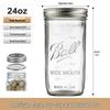 Retro Mason Glass Storage Jar with Lid - Food Grade Transparent Kitchen Container