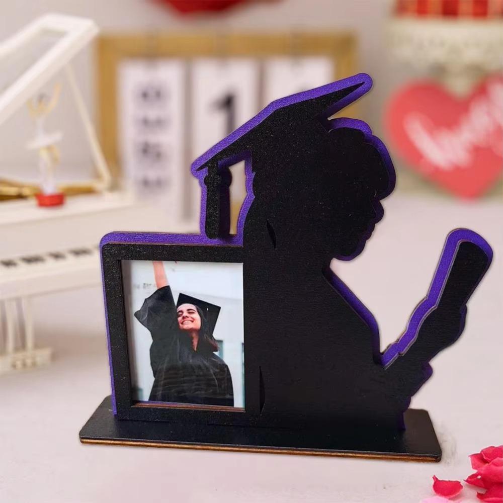 

Vintage Wooden Photo Frame Rustic Picture Display Stand Home Table Decor фіолетовий