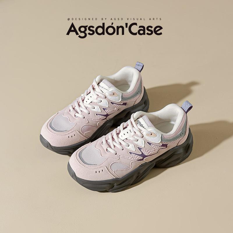 Augustine Dad Shoes Women's 2025 New Summer Platform Casual Sports Shoes Outdoor Hiking Mountaineering White Shoes