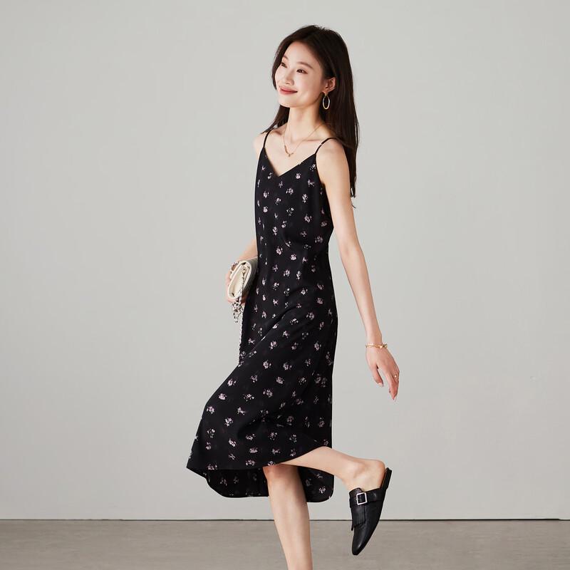 SOFSIL 2026 Spring/Summer French Floral Spaghetti Strap Dress