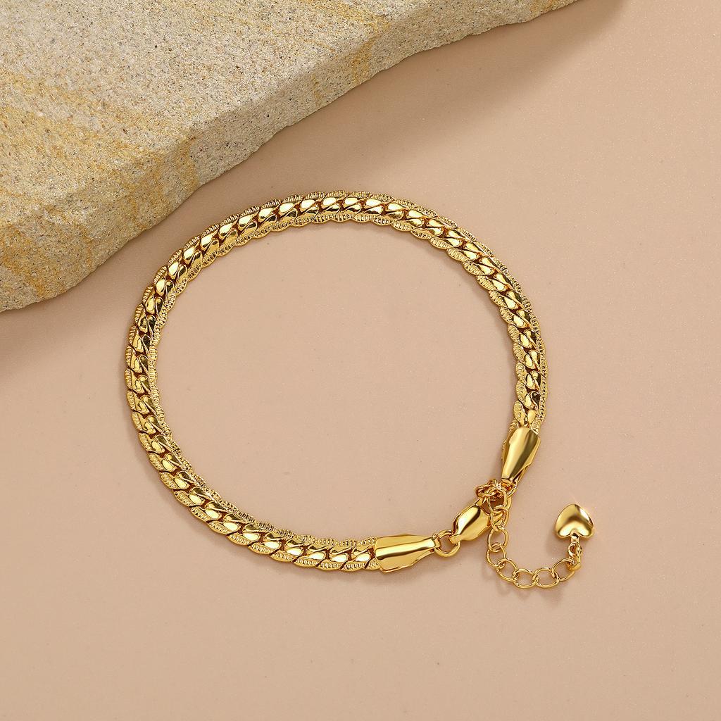 Classic Chain Bracelets For Women Minimalist Fashion Trend Gold Color Bangle On Hand Hip Hop Rock Men Jewelry Couple Gifts