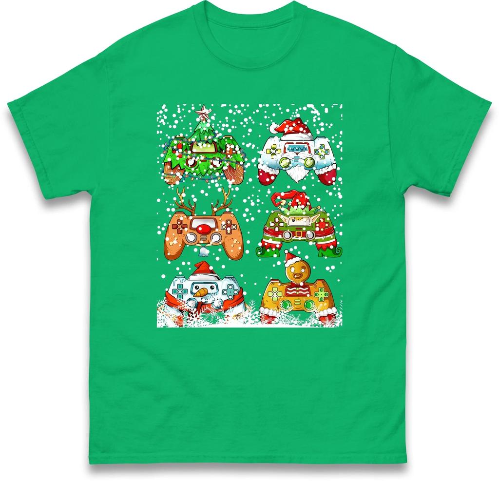 Santa Elf Gaming Controllers Christmas Holiday T Shirt,Offensive Christmas Tee