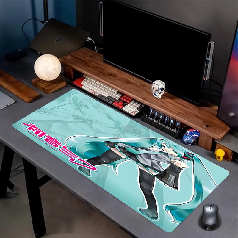 Hatsune Miku Print Mouse Pad, Anti‑Slip Desktop keyboard Mat, for PC Laptop Gaming Working Daily Use, Cool Festival Birthday Gift