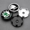 4 PZ 60mm Styling Auto Copricoppe Centrali per Cerchi Coprimozzo Emblema per Octavia Fabia Rapid Superb Kodiaq Scala Karoq VRS