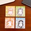4Pcs Cat-Shaped Notes Pad Set Cute Self-Adhesive Memo Pads for Students Office Writable Peel-off Notes for Reminders Journaling Gifts