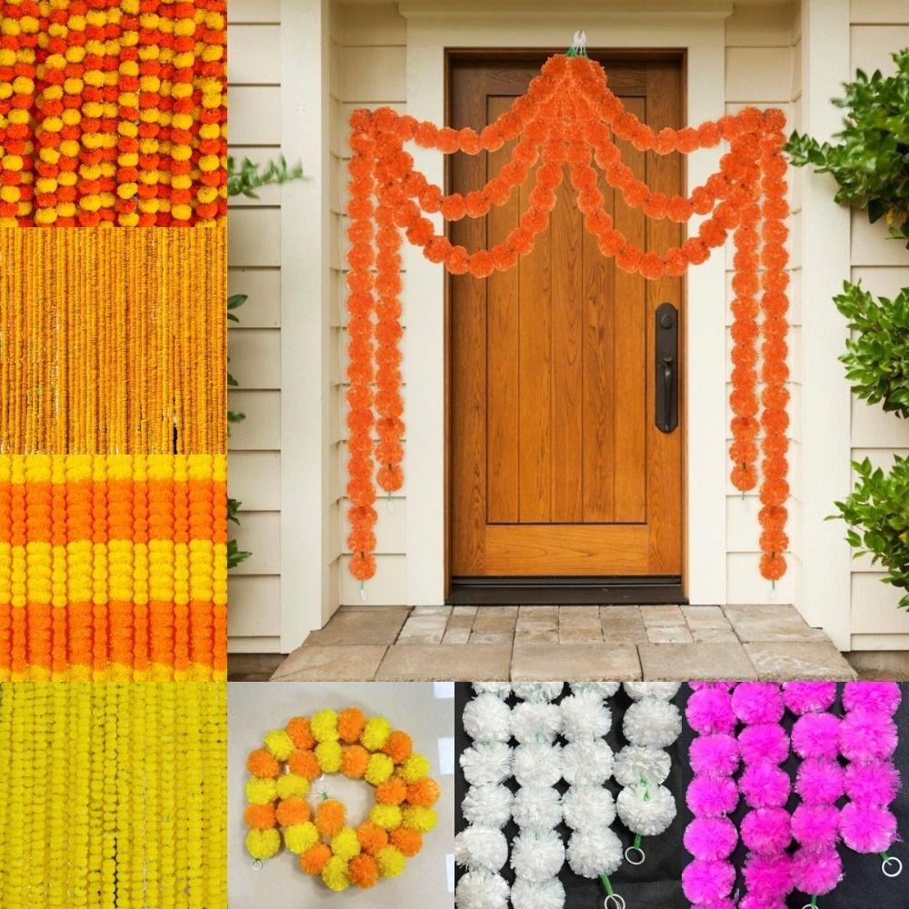 1.5m Halloween Marigold Garland Longevity Chrysanthemum Artificial Flower Decoration Tree