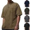 New Vintage Short Sleeve Men's T-shirt Heavy Summer Casual Lapel Short Sleeve Men's T-shirt Polo Shirt
