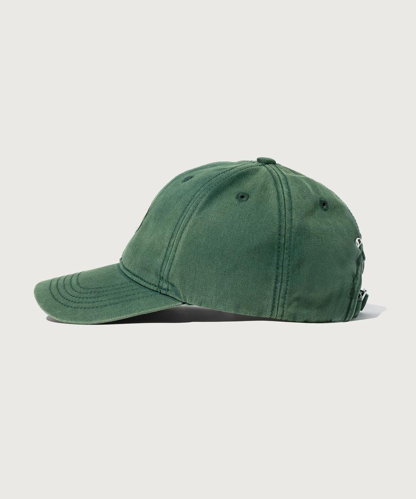 CHAMPION Big C Logo Washed Ball Cap Dark Green