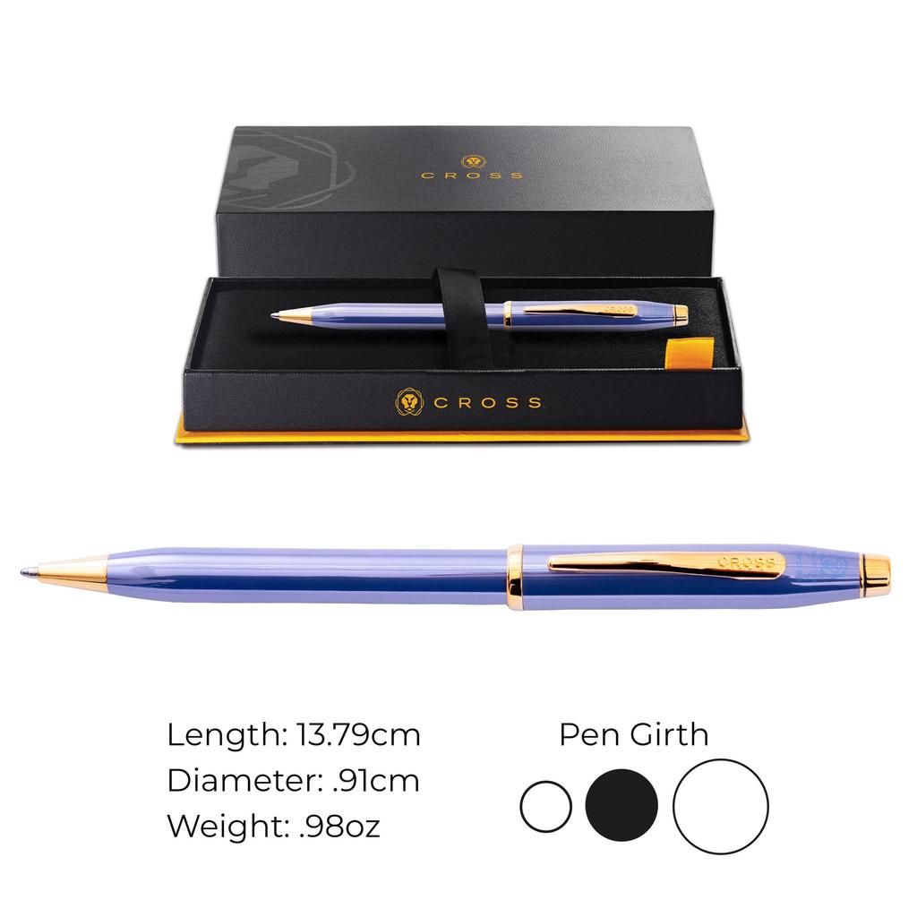 cross official cross ballpoint pen medium font century 2 lavender blue at 0082 165 limited color regular imported product oil-based