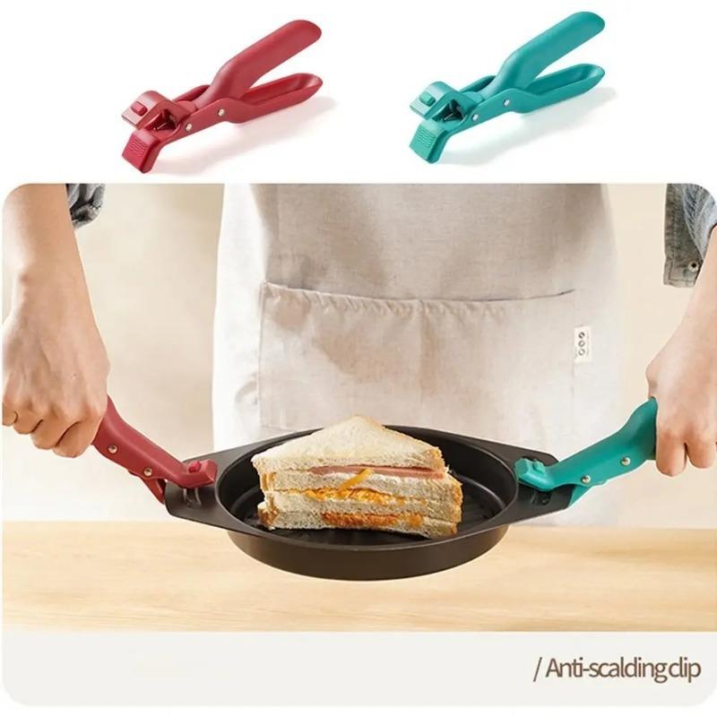 Hot Plate Gripper Clips Holder Tongs Bowl Holder Pot Clip For Moving Hot Plate Bowls Pizza Pan Air Fryer Microwave Oven