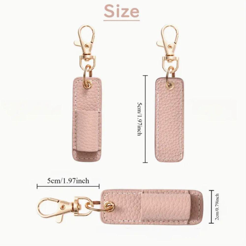 PU Leather Lanyard Pen Holder with Keychain Pen Case Pen Pouch Portable Pen Clip