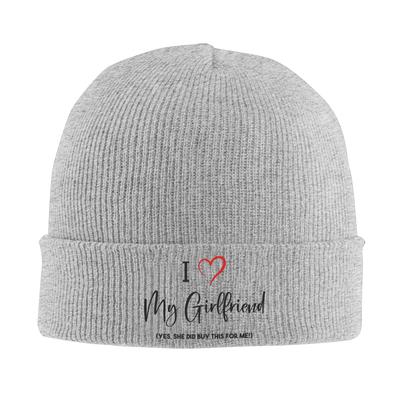 Miluji svou přítelkyni (Černá Ver.) Teplá pletená čepice Zimní pletená čepice Čepice Beanie Hip Hop čepice pro Unisex