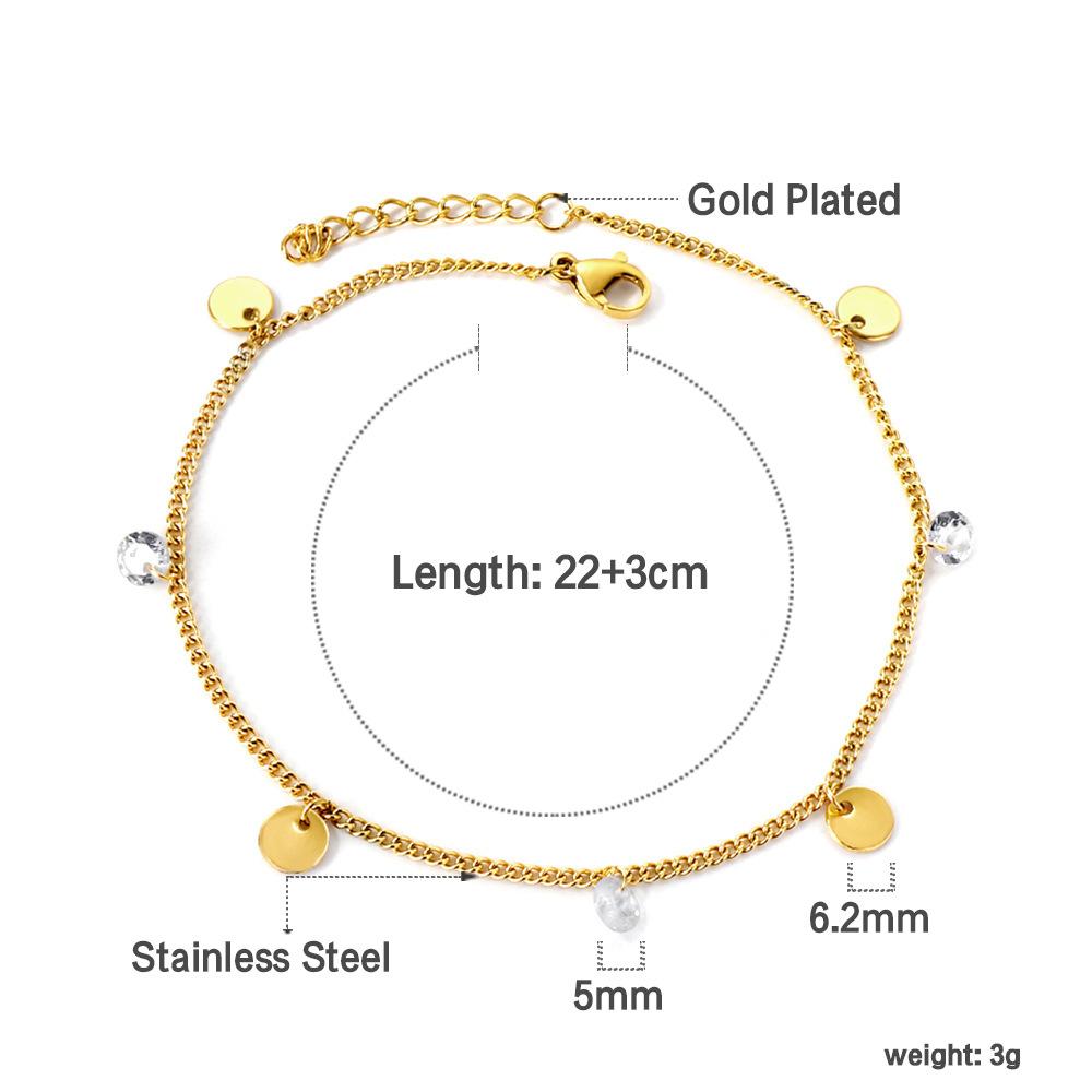 Fashionable Cross Ankle Bracelet Fade Resistant Minimalist Elegant Women Foot Jewelry