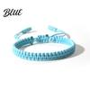 Gender-neutral Bracelet Unisex Hand Rope Adjustable Handmade Braided Solid Color