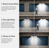 Modern IP65 Solar Garden Light Motion Sensor LED Wall Lamp Outdoor Waterproof 3 Sides 74 LED