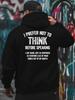 THINK Men'S Hooded Sweatshirt Loose Fit Plus Size New Fashion Street Style Printed Autumn Winter Top Soft Fabric Exquisite Gift Pl