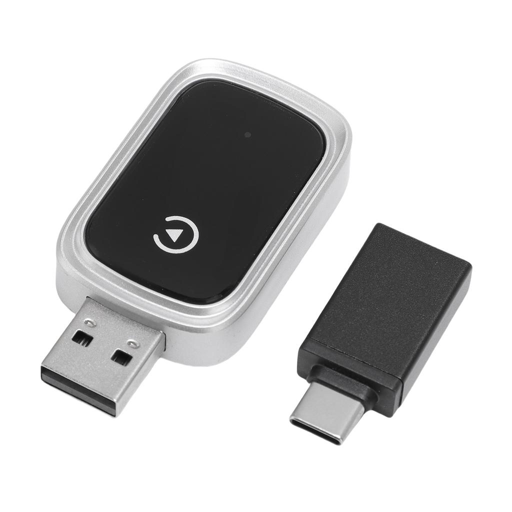 Wireless Adapter for Carplay 5.8GHz WiFi Bluetooth 5.0 USB Type C Car Wired to Wireless Adapter for IOS Phone