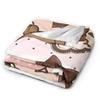 Rilakkumas and Friends Flannel Blanket Winter  Super Warm Throw Blanket for Kids Adult Bedroom Print Bedspread Sofa Bed Cover