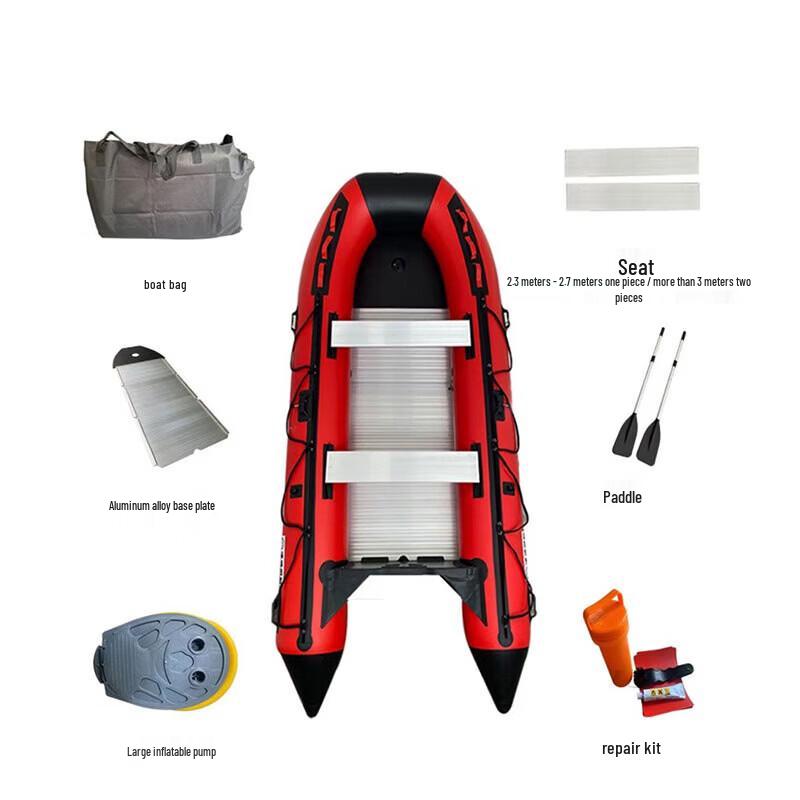 Heavy-Duty Inflatable Fishing & Rescue Boat with Aluminum Floor