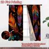 2D Flat Printing 2pcs Curtain Party Window Curtains Dreamcatcher and Colorful Feathers Digital Printed Polyester Drapes Seasonal