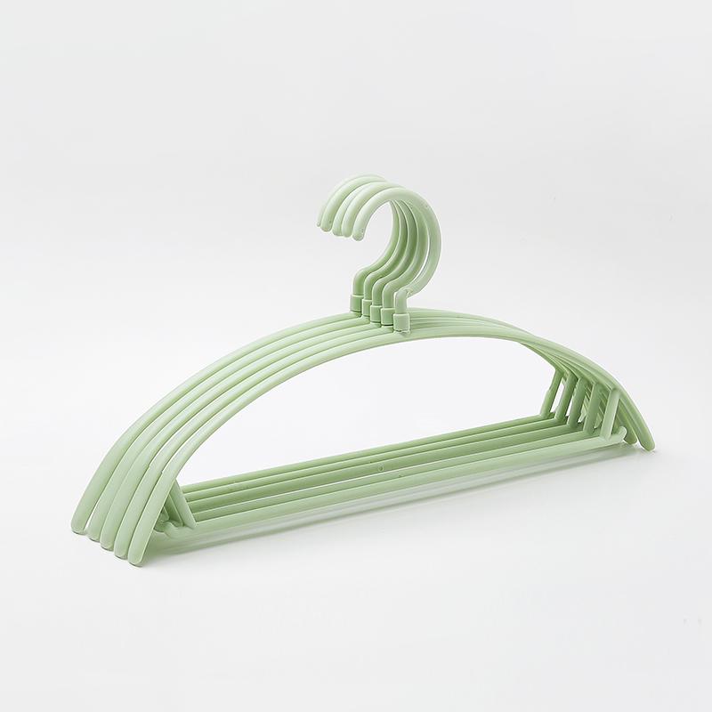 I KNOW Plastic Hanger 10PCS Wide Shoulder Clothes Hanger 42CM Length Simple Style Storage Using Black White PP Coat Round Hanger