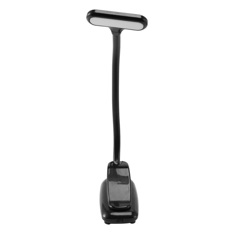 ABBY-6X LED Book Lights, Rechargeable Clip On Light, 3 Lighting Modes, 9 Leds, Eye Protection Reading Lamp,For Reading-Black