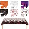 Disposable Plastic Halloween Tablecloth Bronzing Table Decoration Disposable Tablecloths Pumpkin Ghost Table Cover Halloween
