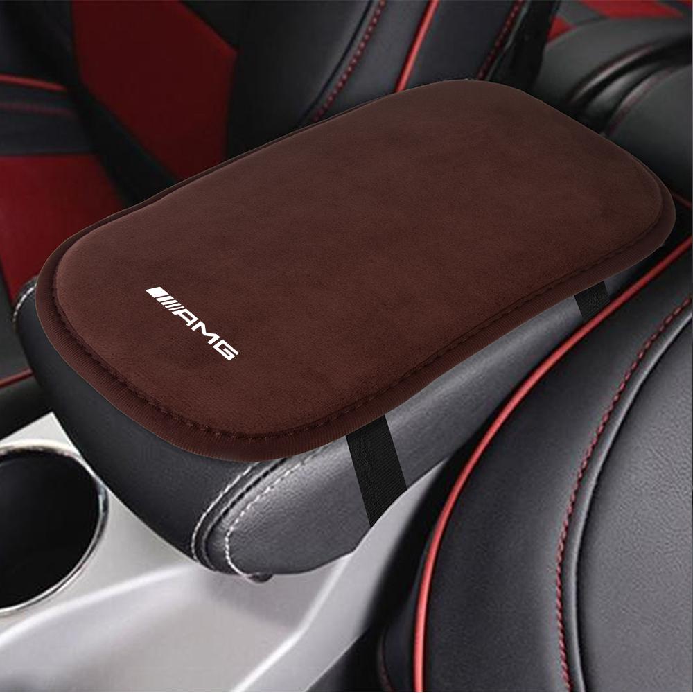 Suede Leather Car Center Console Pad Armrest Box Non-slip Protector Cover For AMG W140 W168 W169 W176 W177 GLS GLB EQC CLS SLK