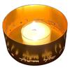 Tealight Candle Holder Electroplated Metal Hollow Out Decorative Small Candle Holder for Meditation