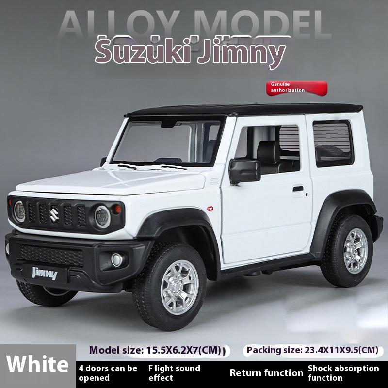1:24 Suzuki Jimny SUV Tout-Terrain Alliage Moulé Sous Pression Modèle Véhicule Son & Lumière Collection Présentoir Hobby Décoration Cadeaux Pour Petit Ami