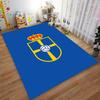 Blue Carpet with Crest Design Suitable As a Non-slip Mat for the Living Room or Bedroom Sofa