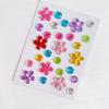 2 Pieces of Mini Heart Diamond Sticker Plum Blossom Star Color Acrylic Flower Sticker Make-up Eye Patch Children