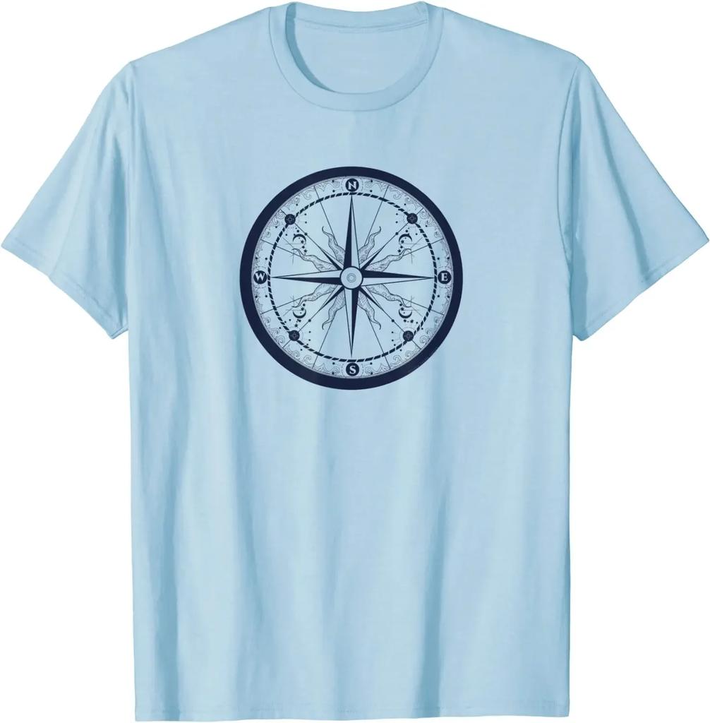 Bussola Vela Escursionismo Avventura Maglietta Grafica Magliette Casual Cotone Quotidiano Quattro Stagioni Magliette Abbigliamento Uomo Magliette Uomo