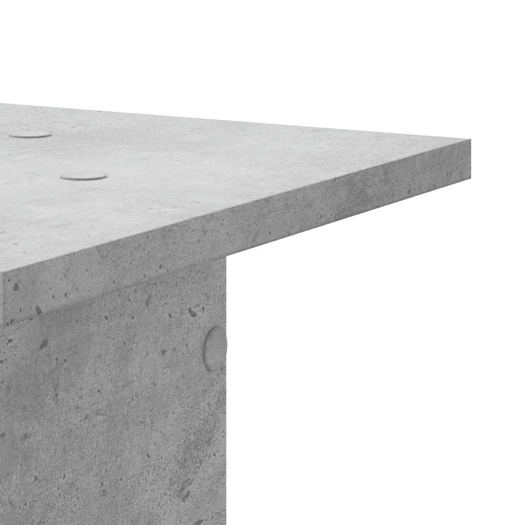 Plant Stand 2 pcs Concrete Grey 30 x 30 x 95 cm Wood Based Material