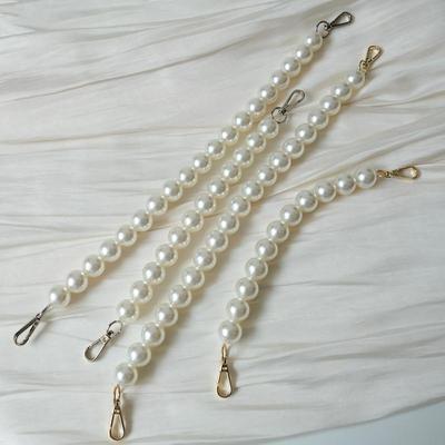 Neue Mode Frau Handtasche Zubehör Teile PVC Perle Acryl Harz Kette Luxus Solide Strap Frauen Schulter Kupplung Griff Ketten