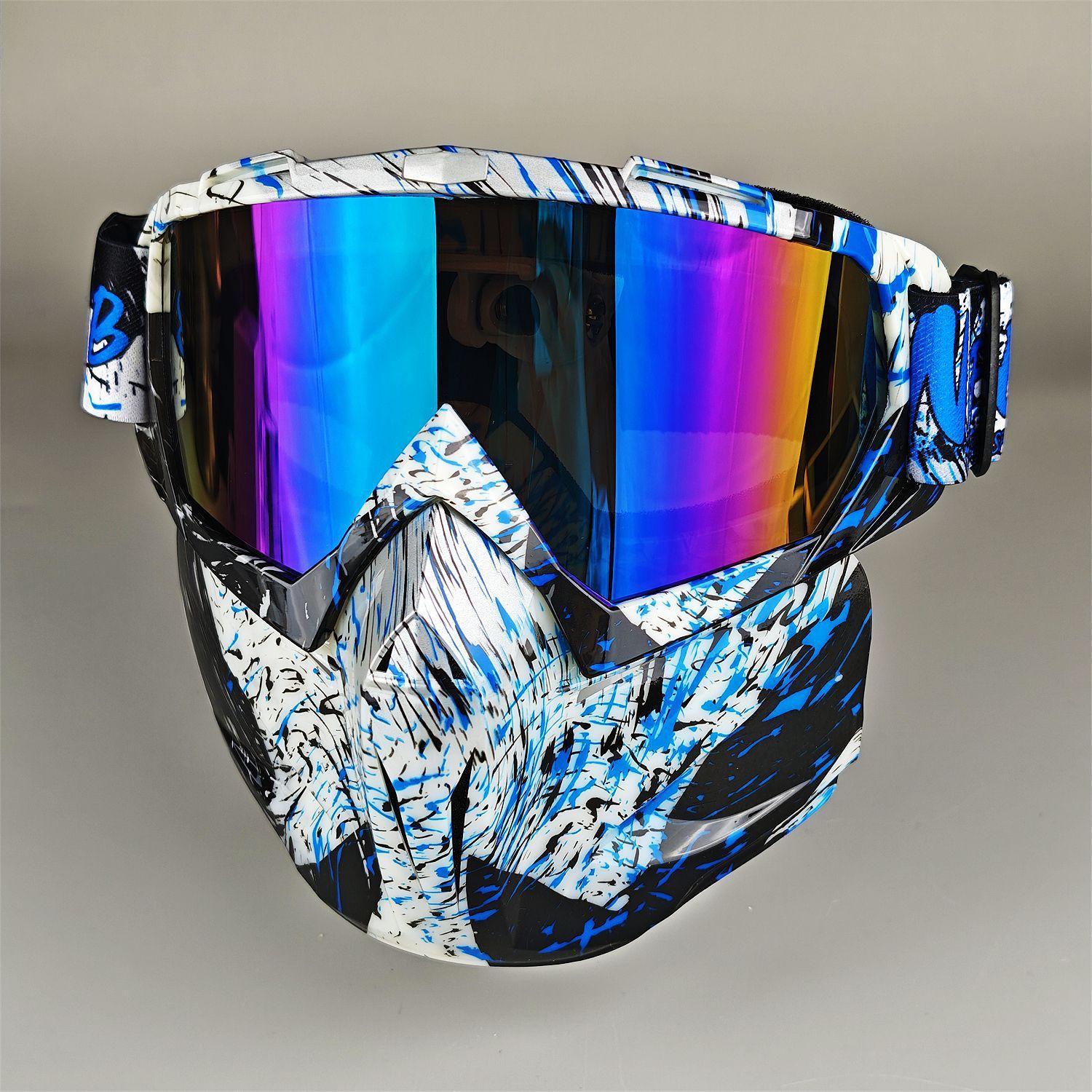 Очки Маска Велосипедная Лыжная Маска Антибликовые Анти-УФ Уличные Очки Ветрозащитные Многофункциональные