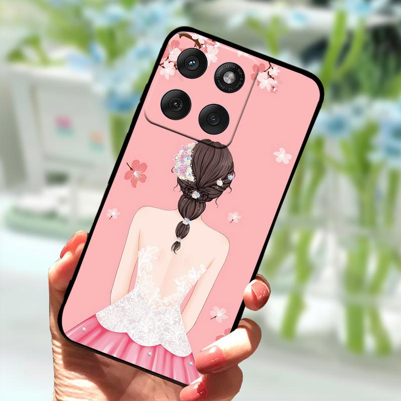 Weiche Hülle für Motorola Edge 60 Fusion Silikon TPU Schwarze Handyhülle für Moto Edge60 Fusion 5G Mode Luxus Stoßfester Bumper