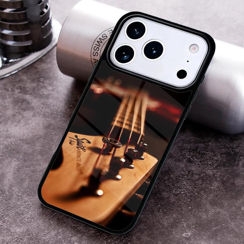 Retro Guitar Music Phone Case for iPhone 17 16 15 Pro Max Air 14 13 12 11 Plus Shockproof Capa Cover