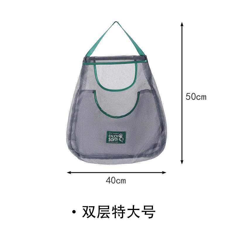 Hanging Storage Net Bag Portable Hollow Breathable Bag For Ginger Garlic Onion Fruits Vegetables