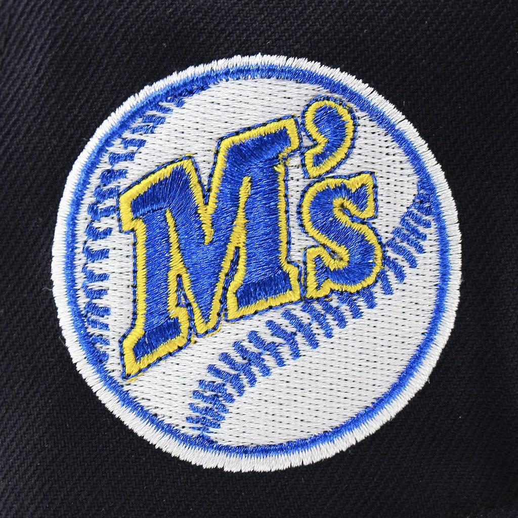 New Era Cap 59FIFTY Seattle Mariners MLB COOPERSTOWN KELLY GREEN BOTTOM FITTED CAP Navy SEATTLE MARINERS Cooperstown Hat 5950 Sz 7-38 [Used]