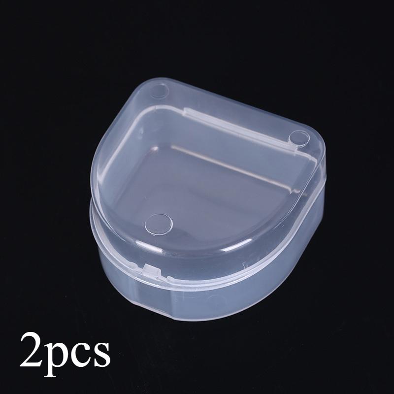 1pc/2pcs Dental Box - Denture and Mouth Guard Storage Case for Hygienic and Convenient Storage